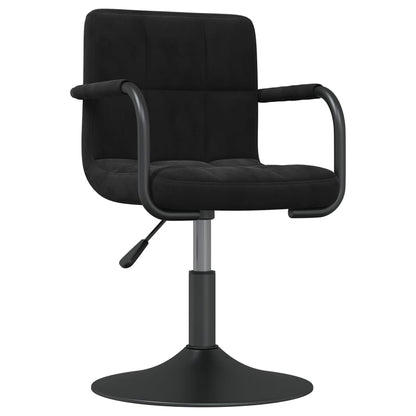 Cadeiras de jantar giratórias 6 pcs veludo preto