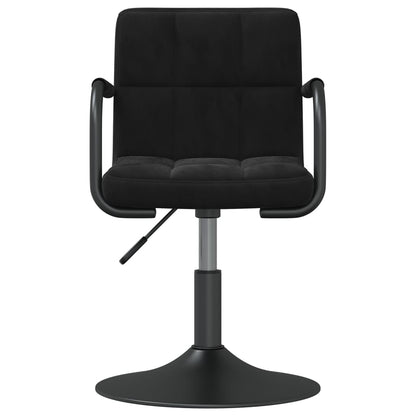 Cadeiras de jantar giratórias 6 pcs veludo preto