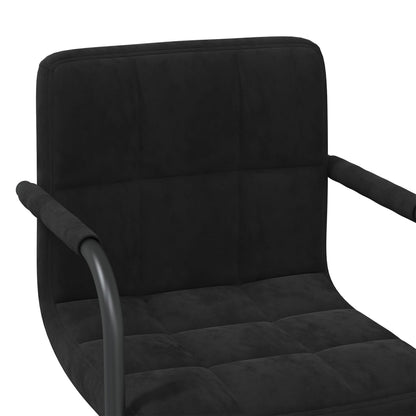 Cadeiras de jantar giratórias 6 pcs veludo preto