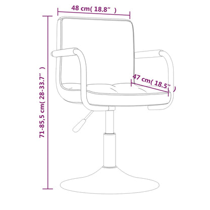 Cadeiras de jantar giratórias 6 pcs veludo preto