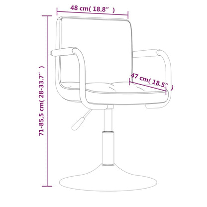 Cadeiras de jantar giratórias 6 pcs veludo cinzento-escuro