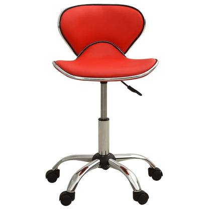 Cadeira de escritório couro artificial vermelho