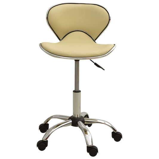 Cadeira de escritório couro artificial cor creme