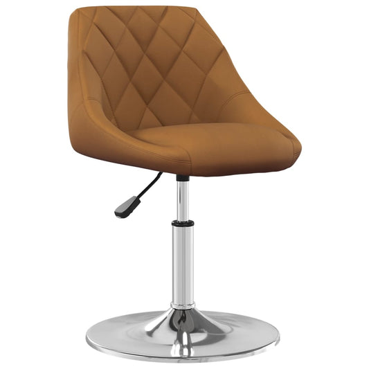 Cadeiras de jantar giratórias 4 pcs veludo castanho