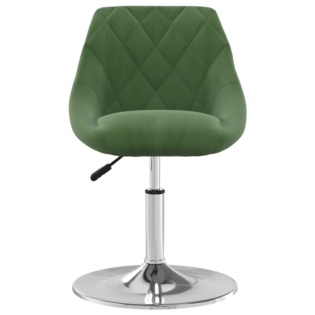 Cadeiras de jantar giratórias 4 pcs veludo verde-escuro