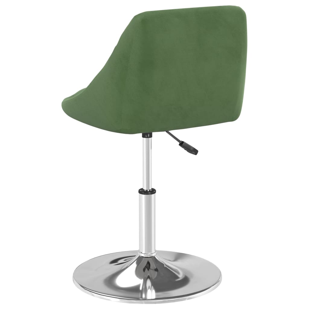 Cadeiras de jantar giratórias 4 pcs veludo verde-escuro