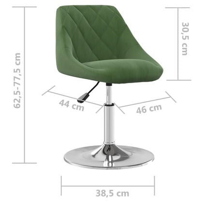 Cadeiras de jantar giratórias 4 pcs veludo verde-escuro