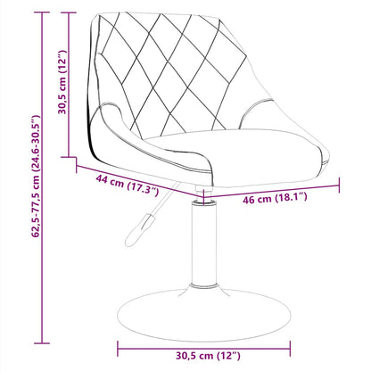 Cadeiras de jantar giratórias 4 pcs veludo castanho