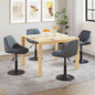 Cadeiras de jantar giratórias 4 pcs veludo cinzento-escuro