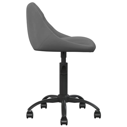Cadeira de escritório veludo cinzento-escuro