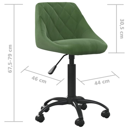 Cadeira de escritório veludo verde-escuro