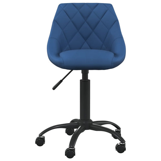 Cadeira de escritório veludo azul
