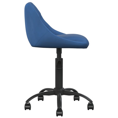 Cadeira de escritório veludo azul