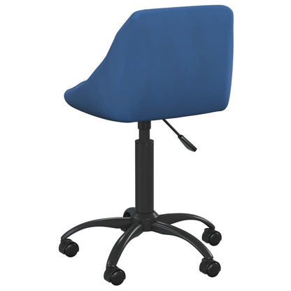 Cadeira de escritório veludo azul