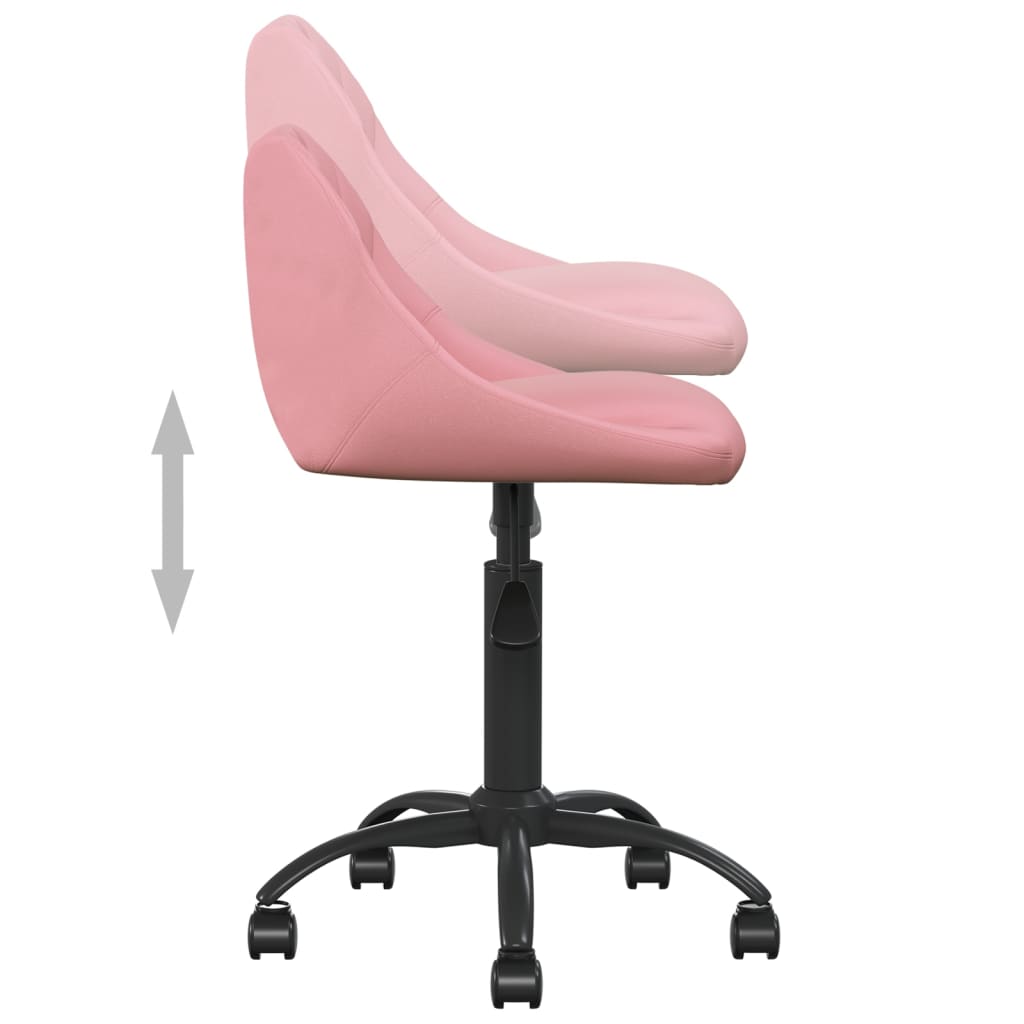 Cadeira de escritório veludo rosa