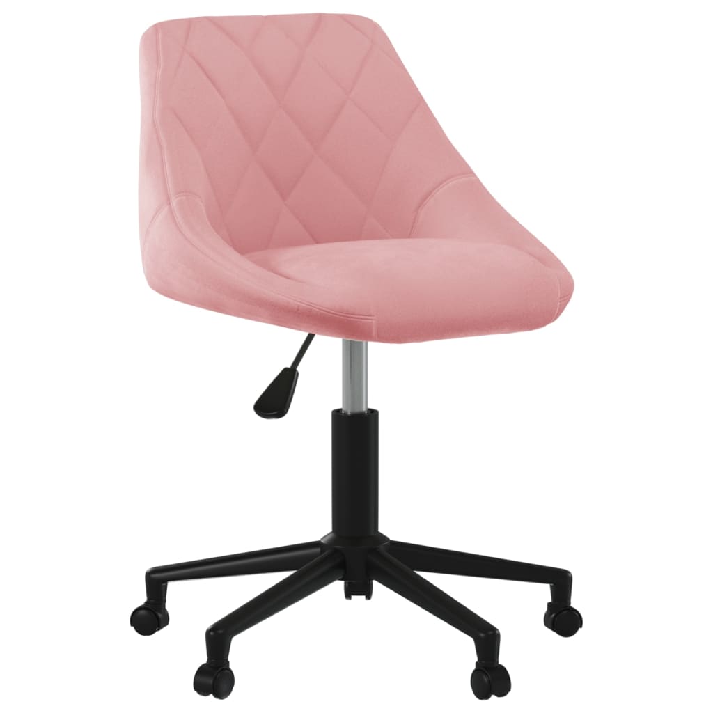 Cadeira de jantar giratória veludo rosa