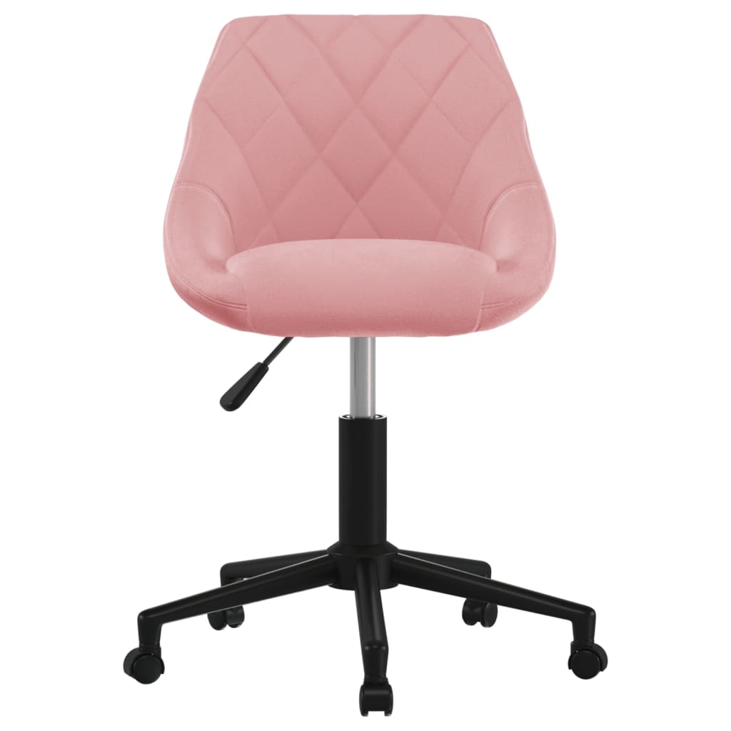 Cadeira de jantar giratória veludo rosa
