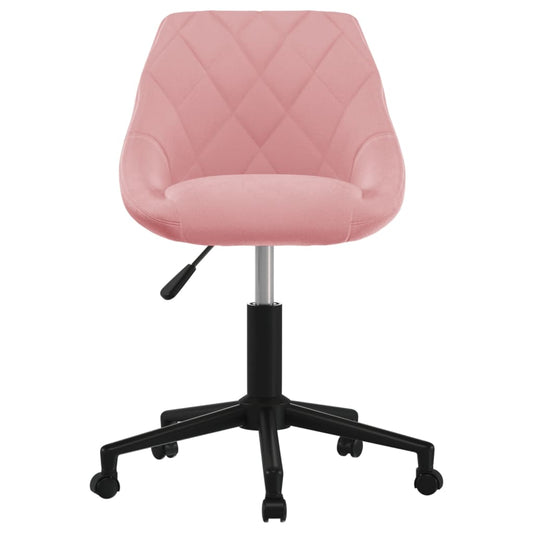 Cadeira de jantar giratória veludo rosa