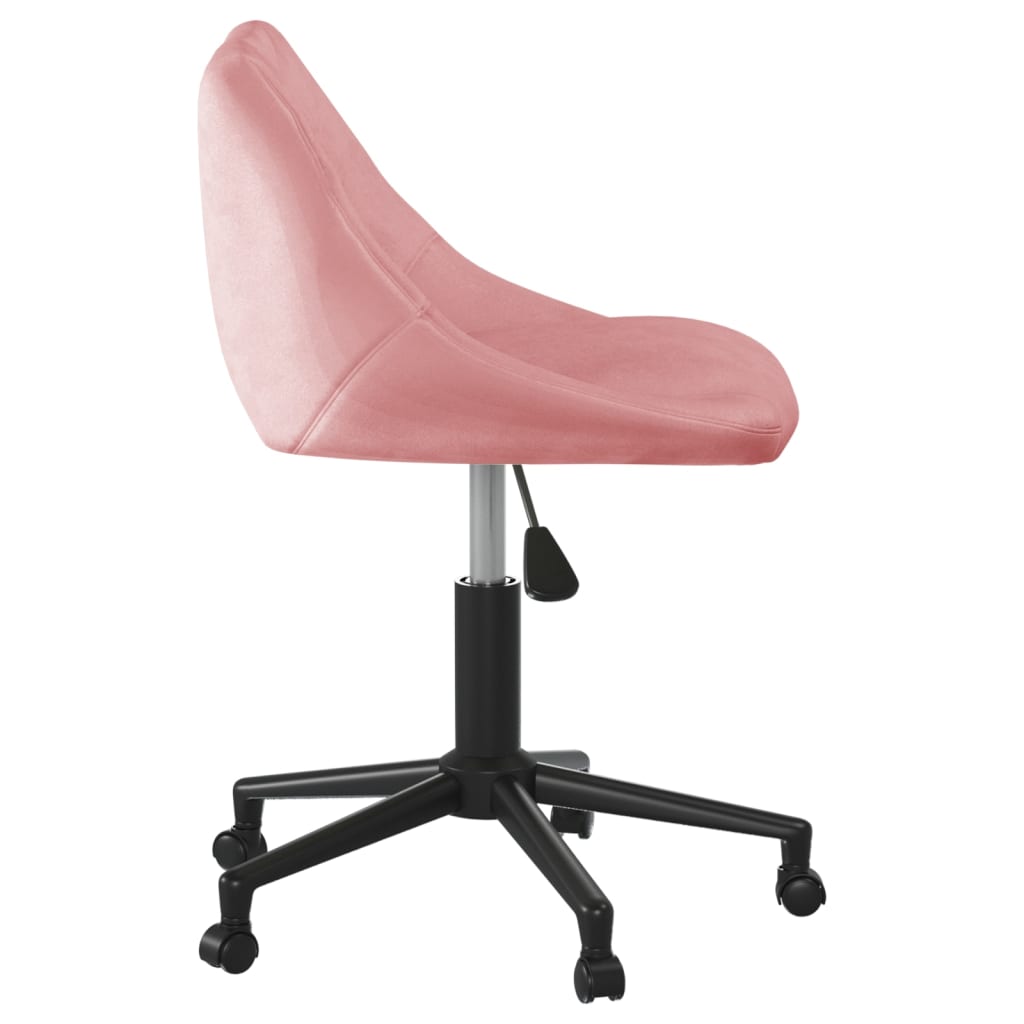 Cadeira de jantar giratória veludo rosa