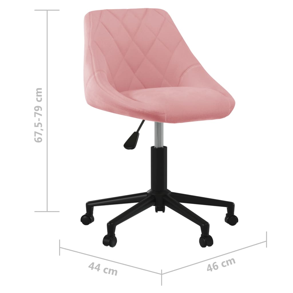 Cadeira de jantar giratória veludo rosa