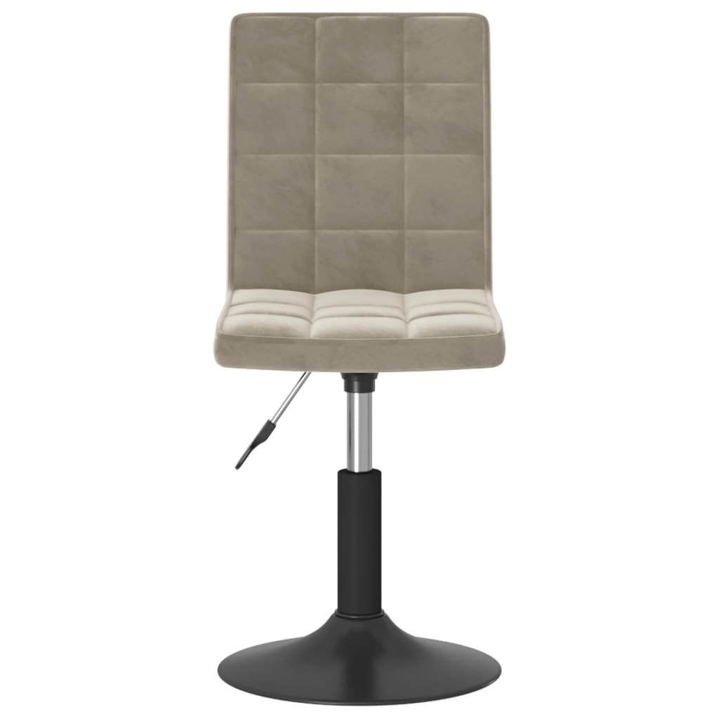 Cadeiras de jantar giratórias 4 pcs veludo cinzento-claro