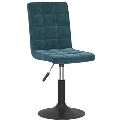 Cadeiras de jantar giratórias 4 pcs veludo azul