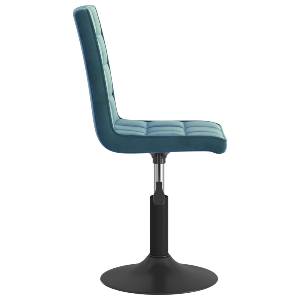 Cadeiras de jantar giratórias 4 pcs veludo azul