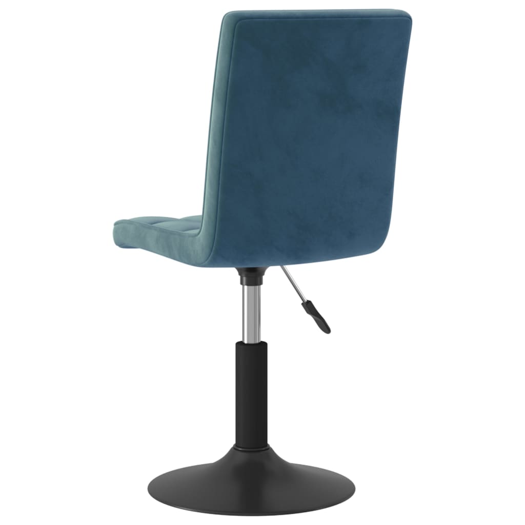 Cadeiras de jantar giratórias 4 pcs veludo azul