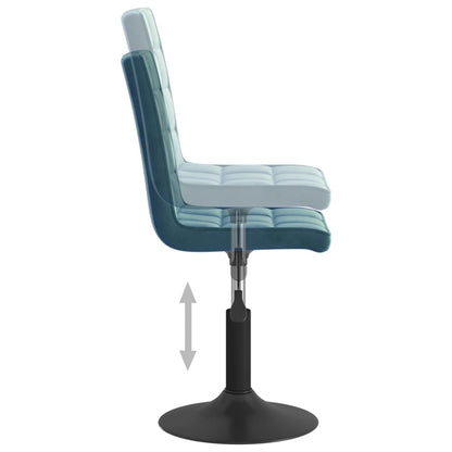 Cadeiras de jantar giratórias 4 pcs veludo azul