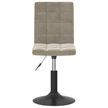 Cadeiras de jantar giratórias 6 pcs veludo cinzento-claro