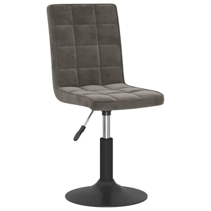 Cadeiras de jantar giratórias 6 pcs veludo cinzento-escuro