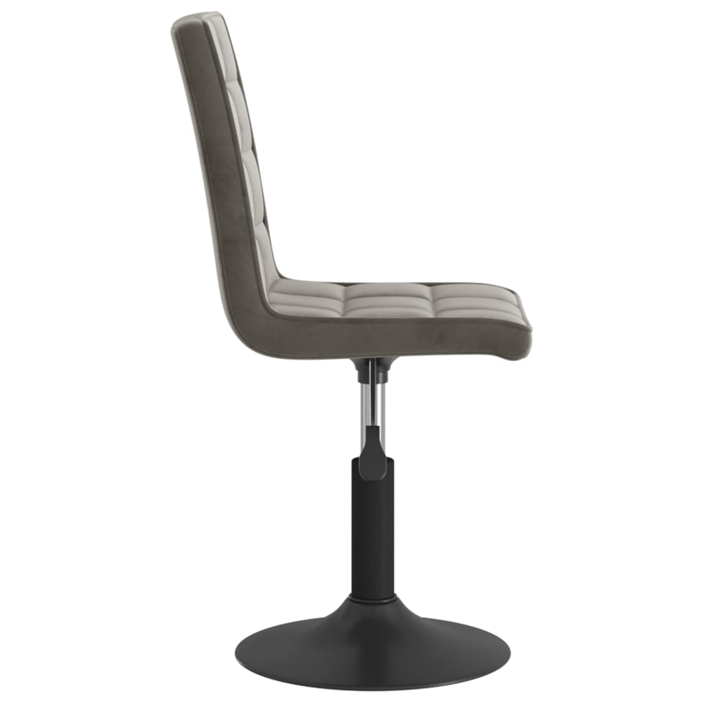 Cadeiras de jantar giratórias 6 pcs veludo cinzento-escuro