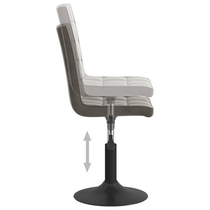 Cadeiras de jantar giratórias 6 pcs veludo cinzento-escuro