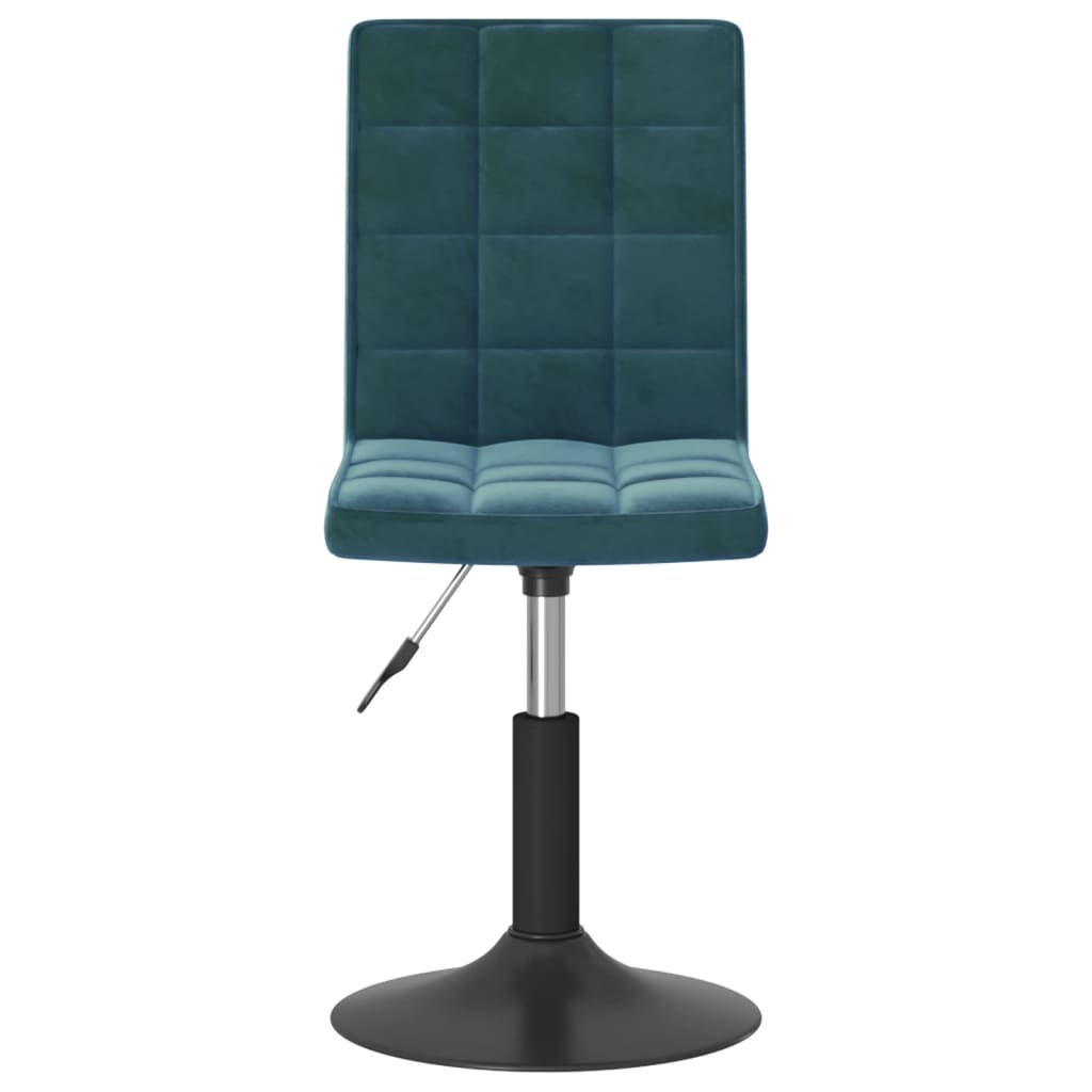 Cadeiras de jantar giratórias 6 pcs veludo azul