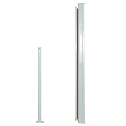Toldo lateral retrátil para pátio 140x300 cm castanho