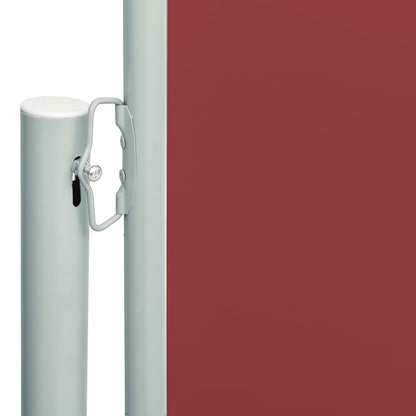 Toldo lateral retrátil para pátio 117x600 cm vermelho