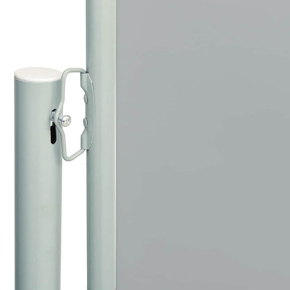 Toldo lateral retrátil para pátio 117x600 cm cinzento