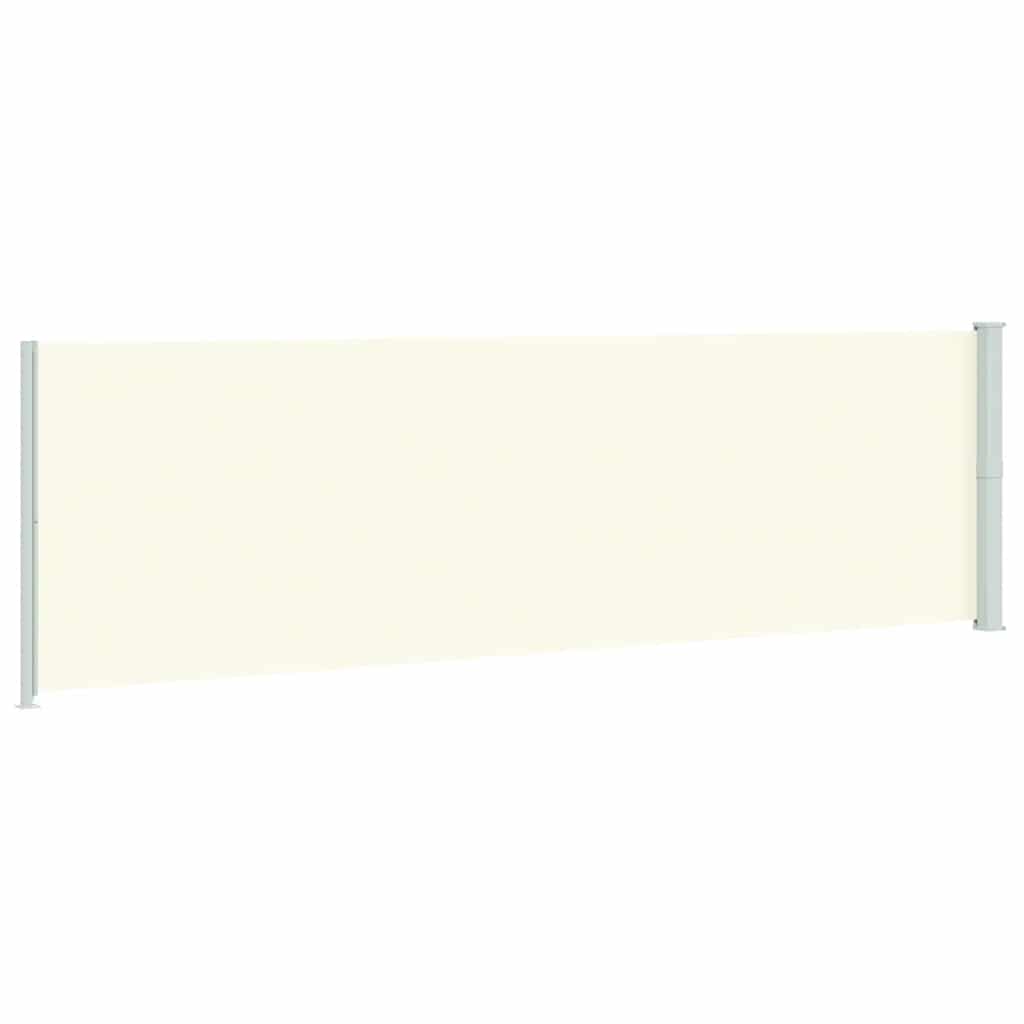 Toldo lateral retrátil de pátio 180x600 cm cor creme