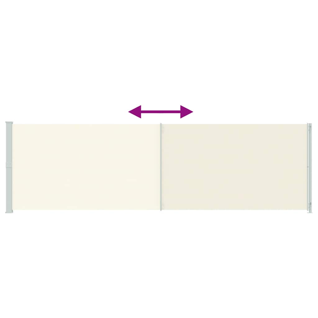 Toldo lateral retrátil de pátio 180x600 cm cor creme