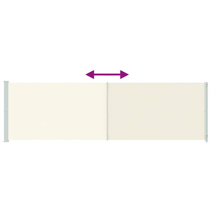 Toldo lateral retrátil de pátio 180x600 cm cor creme