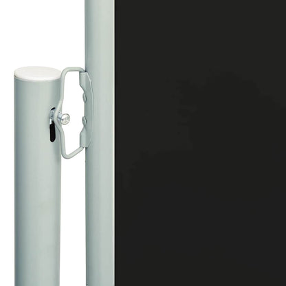 Toldo lateral retrátil para pátio 200x600 cm preto