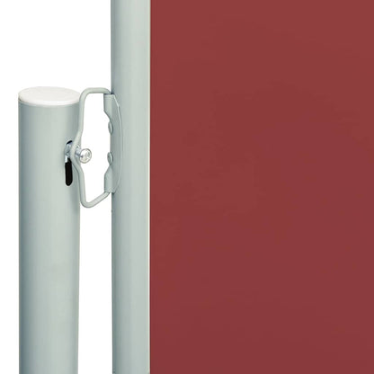 Toldo lateral retrátil para pátio 200x600 cm vermelho