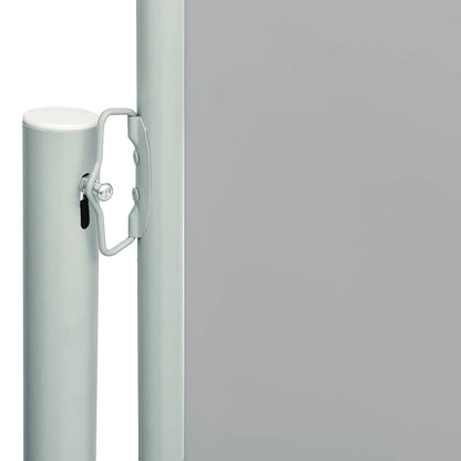 Toldo lateral retrátil para pátio 200x600 cm cinzento