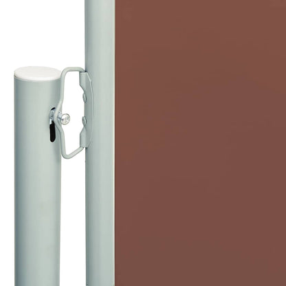 Toldo lateral retrátil para pátio 200x600 cm castanho