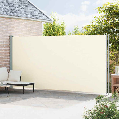 Toldo lateral retrátil para pátio 220x600 cm cor creme