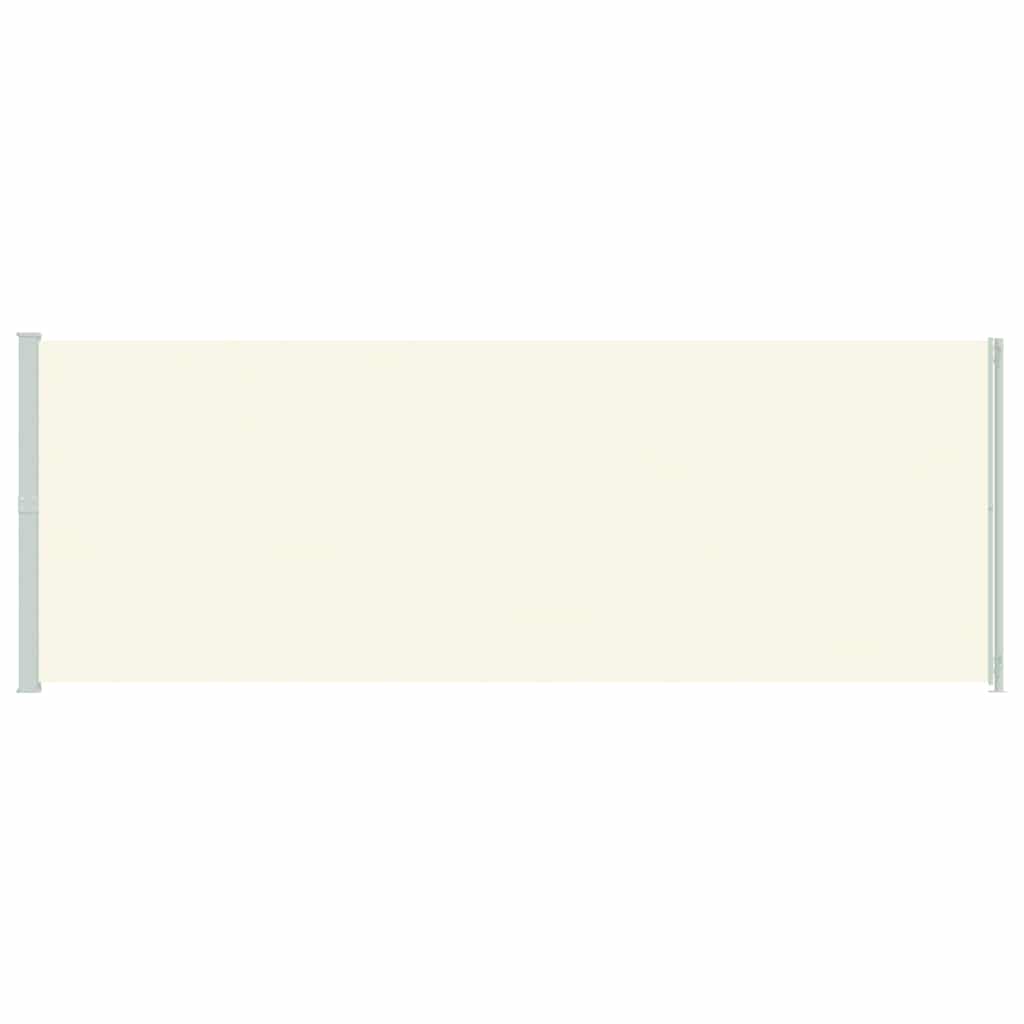 Toldo lateral retrátil para pátio 220x600 cm cor creme