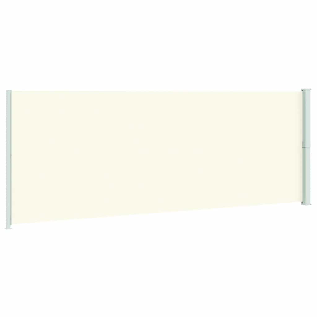 Toldo lateral retrátil para pátio 220x600 cm cor creme