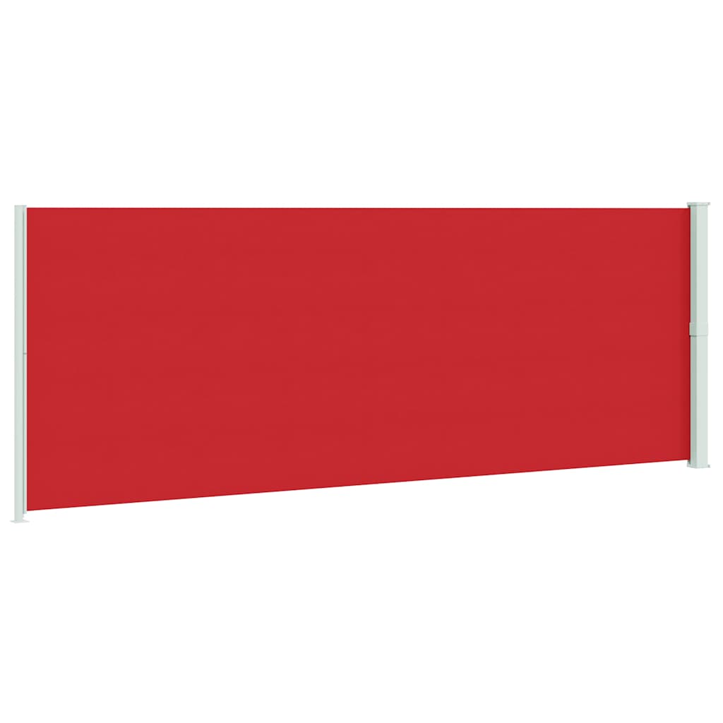 Toldo lateral retrátil para pátio 220x600 cm vermelho