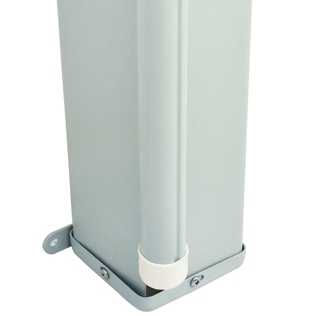 Toldo lateral retrátil para pátio 220x600 cm cinzento