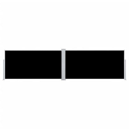 Toldo lateral retrátil 160x600 cm preto